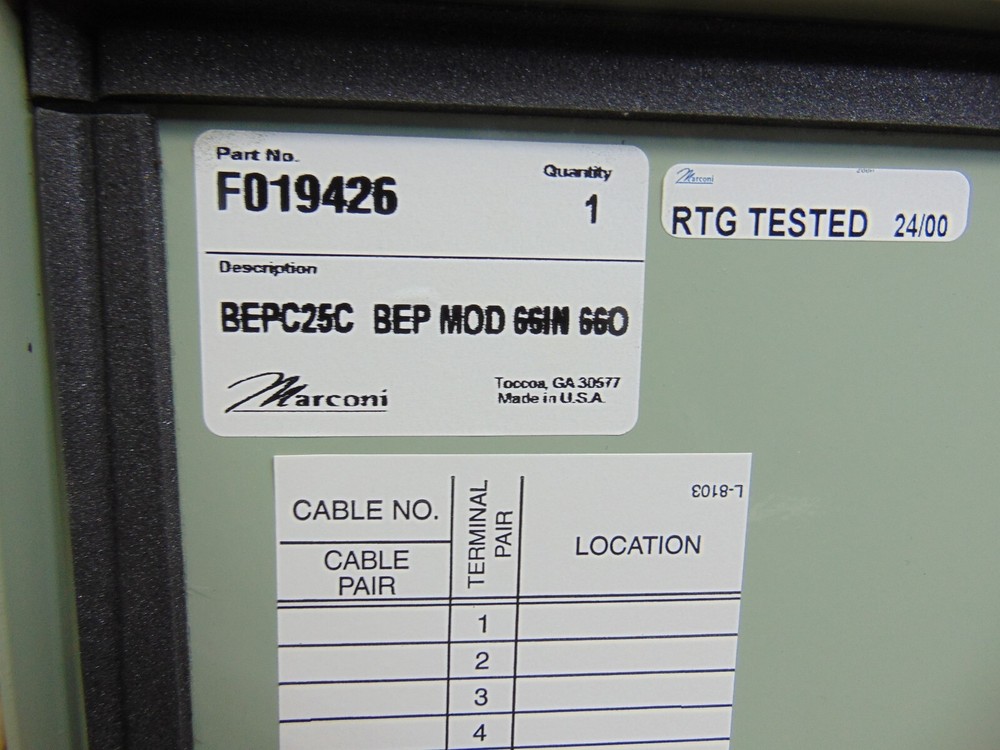 Marconi Communications F019426 Demarcation Box