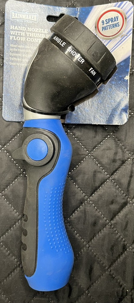 Rainmaker Hand Nozzle w/ Thumb Slide Flow Control - 6 Pattern - Free Shipping