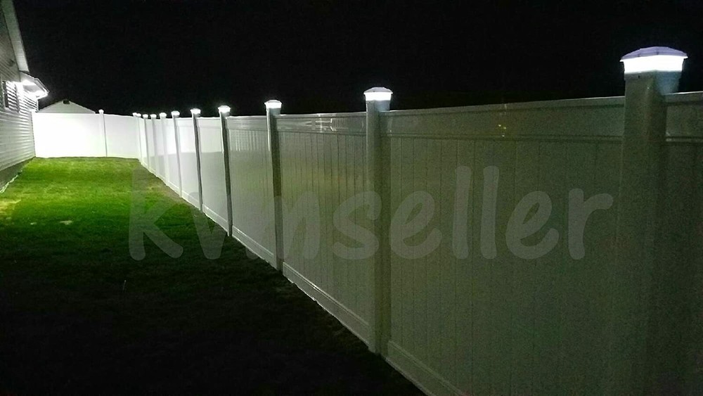 2-Pack Black / White / Copper / Silver 4" x 4" Solar Post Deck Cap LED Light