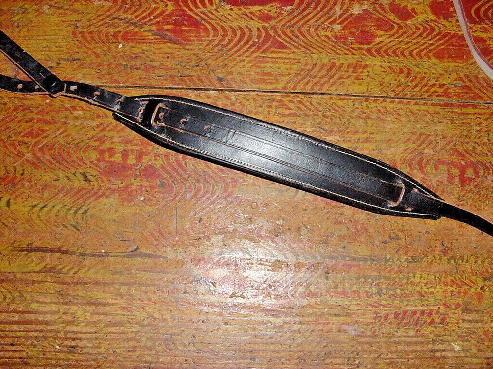 VINTAGE ROCKABILLY GUITAR STRAP LEATHER 1950S