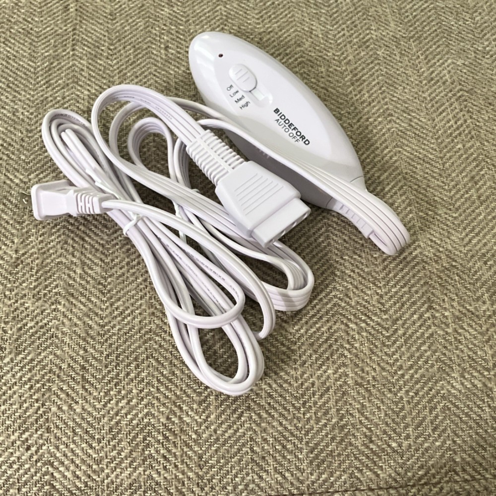 Biddeford Electric Blanket Controller Auto Off Adjustable Heat Settings White