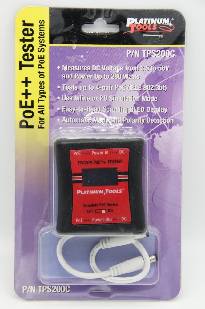Platinum Tools TPS200C Pocket PoE++ Tester