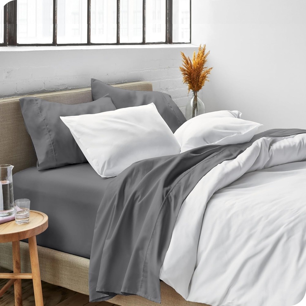 Lavish 1800 Thread Count Queen Microfiber Sheet Set - Ultra-Soft Luxury Grey