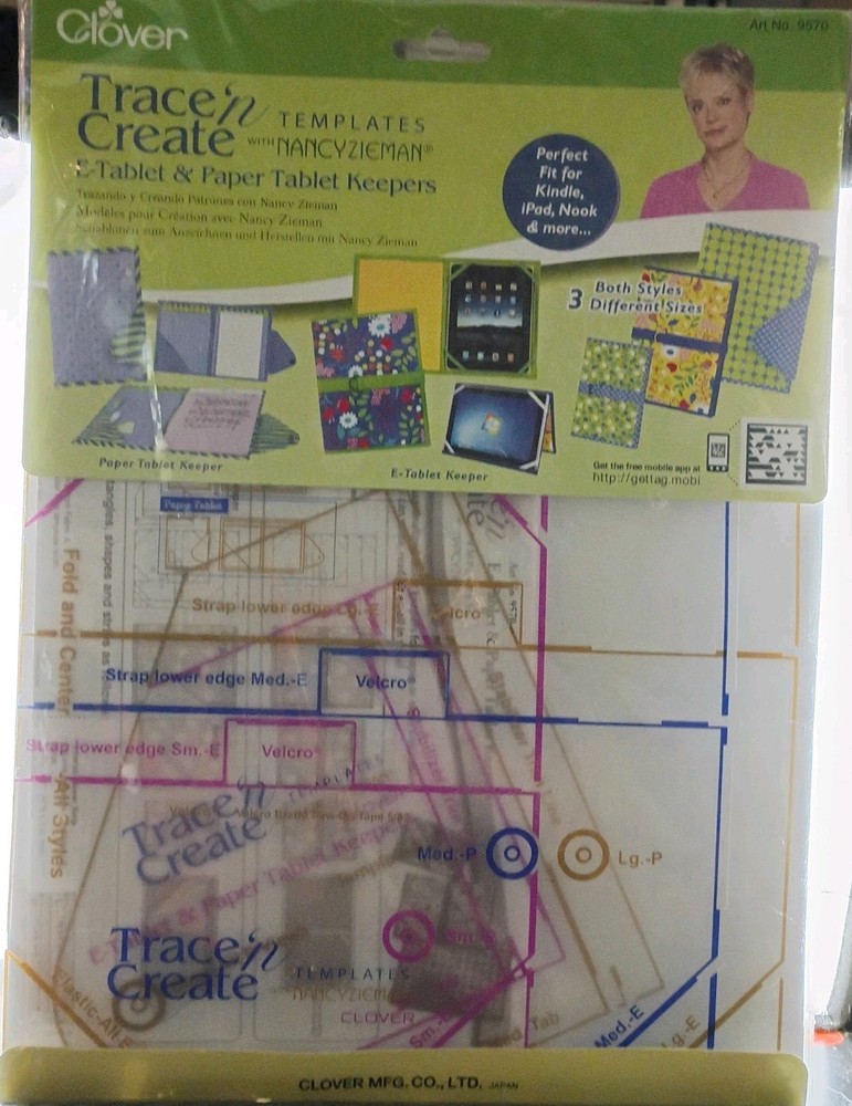 Nancy Zieman Clover Trace n Create Paper E Tablet Keepers Template 9570
