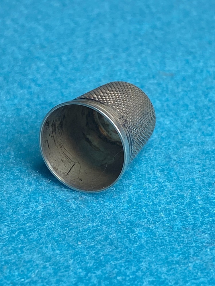 Small Silver Thimble with Hallmarks