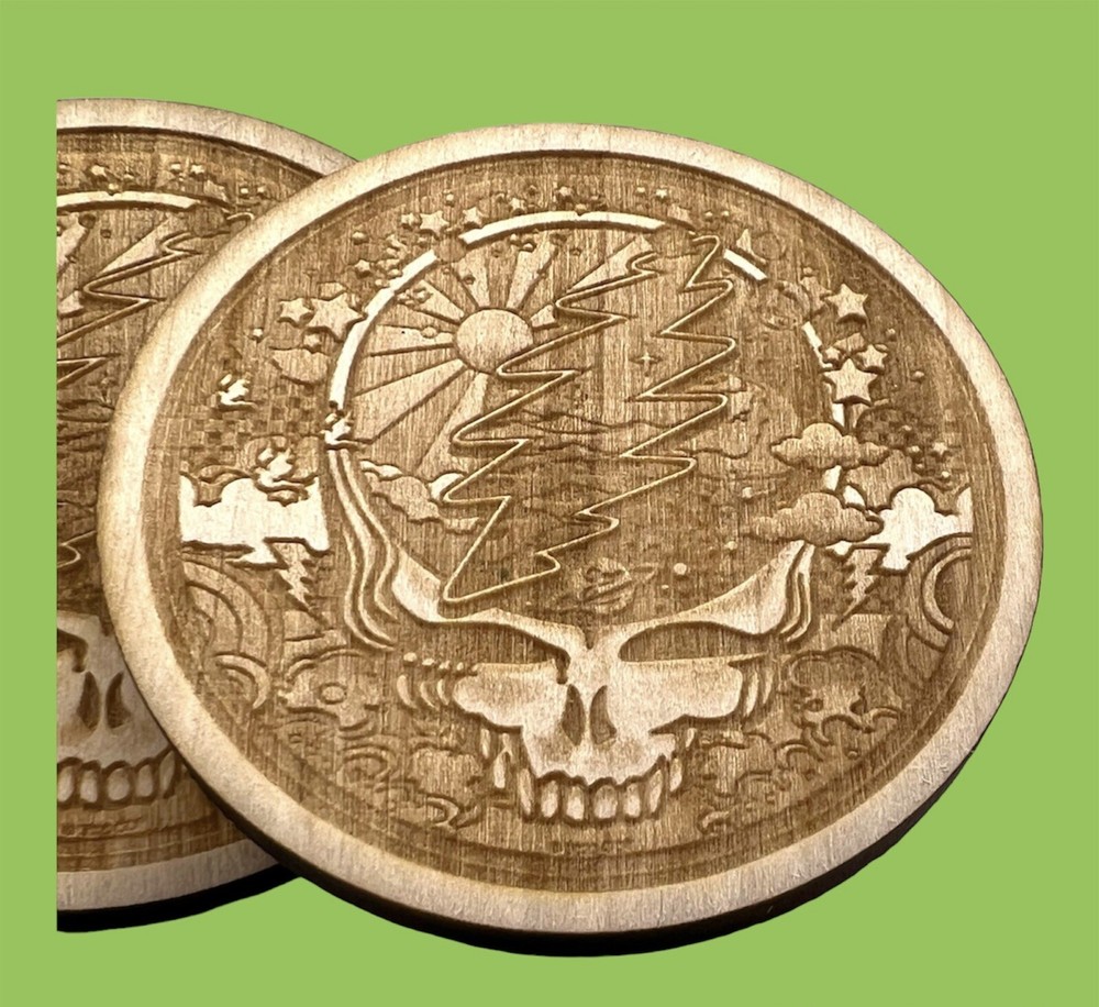Grateful Dead Wood Coasters