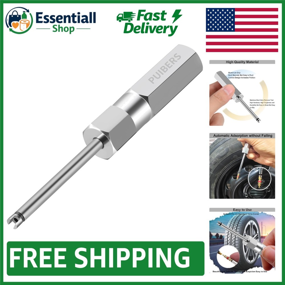 Essential Schrader Valve Core Removal Tool - Portable 4-Inch Stainless Steel