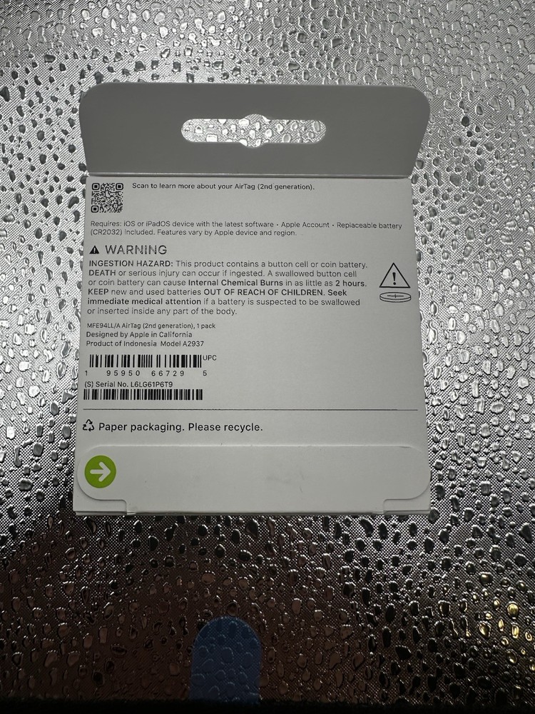 Apple AirTag 2nd Generation Genuine Apple Tracker 1 Pack New Sealed