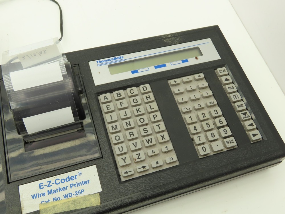 Thomas & Betts WD-25P E-Z-Coder Wire Marker Printer Tested & Working
