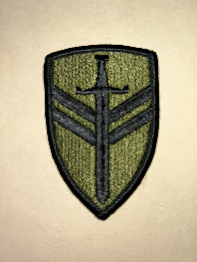 U.S. ARMY / 2ND SUPPORT COMMAND - SUBDUED UNIT PATCH (Sew-On) MERROWED EDGE