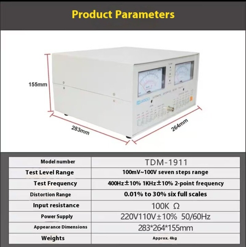TDM1911 Meter Distortion Testing Tool Audio Distortion Automatic Distortion