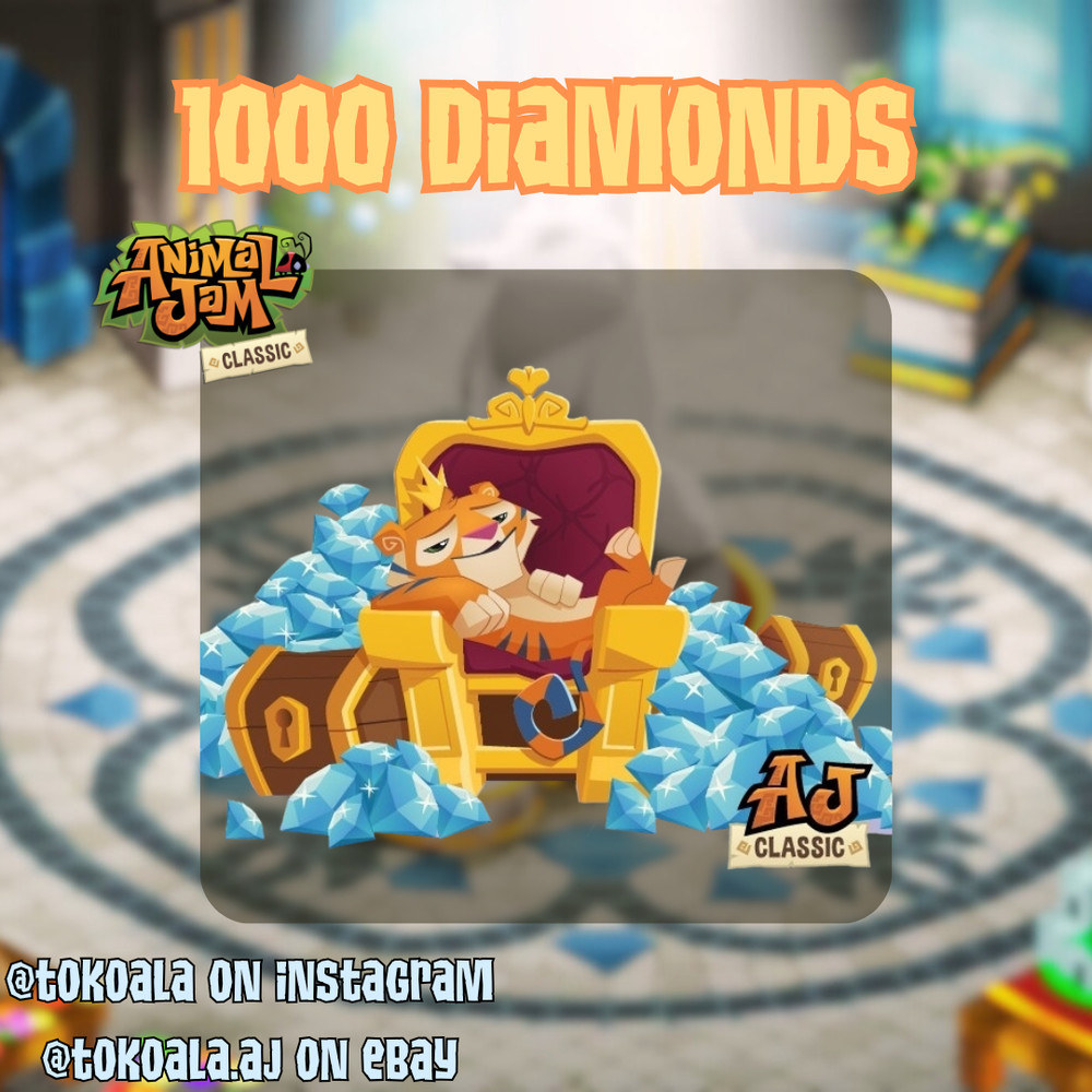 Animal Jam Classic AJC 1000 Diamonds Bundle [READ DESCRIPTION]