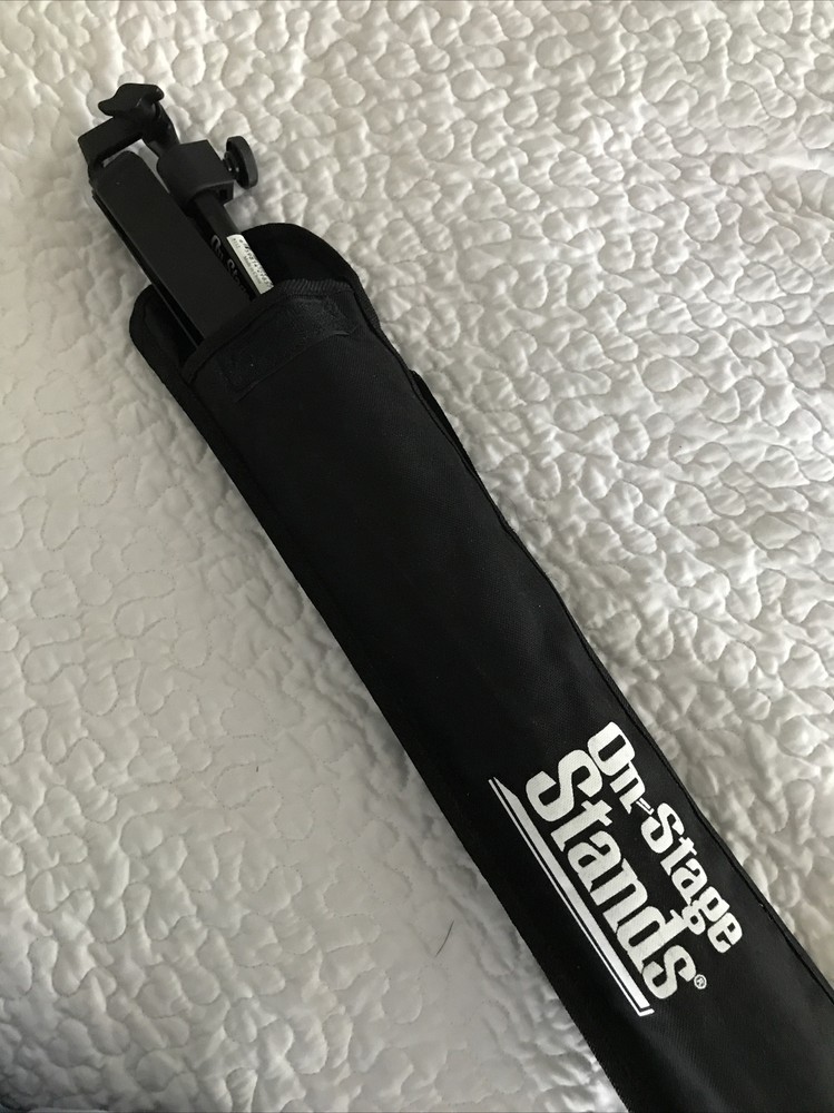 On-Stage Stand Folding Sheet Music Bag Black Compact Adjustable Portable Strap