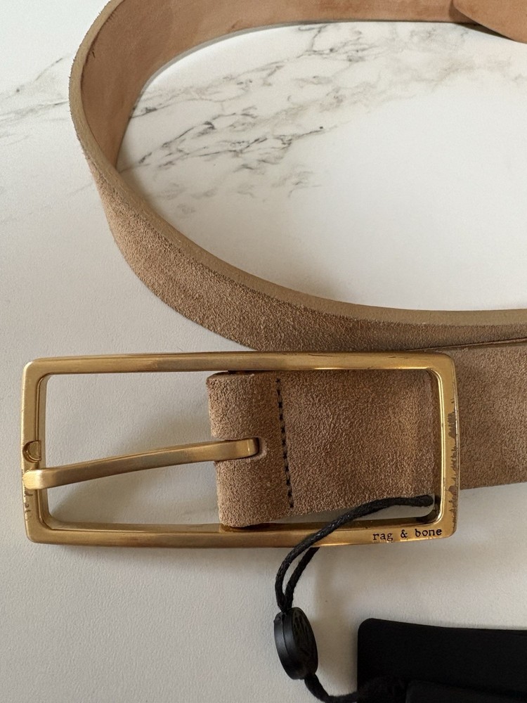 rag & bone Rebound Suede Belt Small- Tan *Flaws