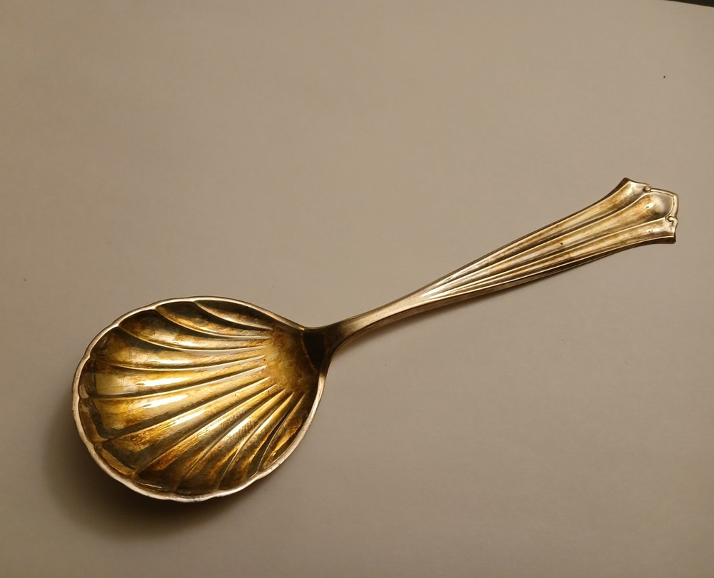 NORWAY MADE 830 SILVER BERRY SPOON.