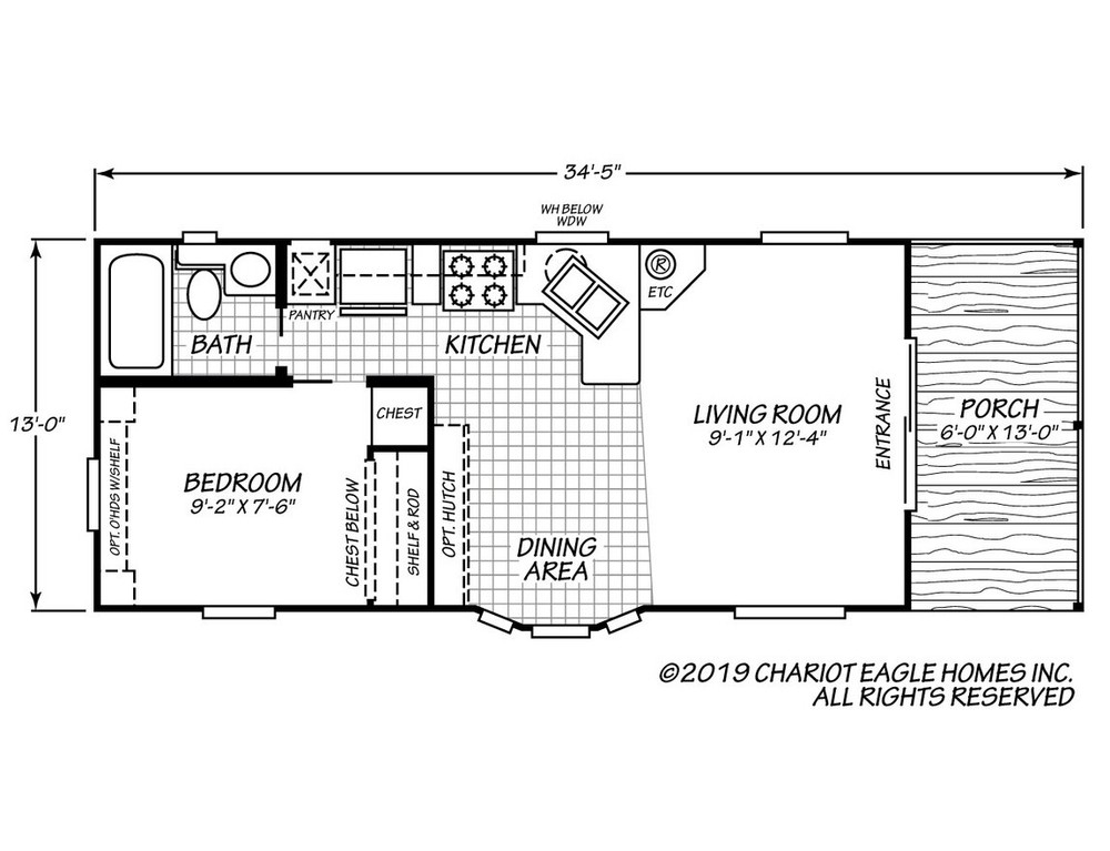 2023 Eagle 14291A by Chariot Eagle 395 sq ft 1 beds 1 baths