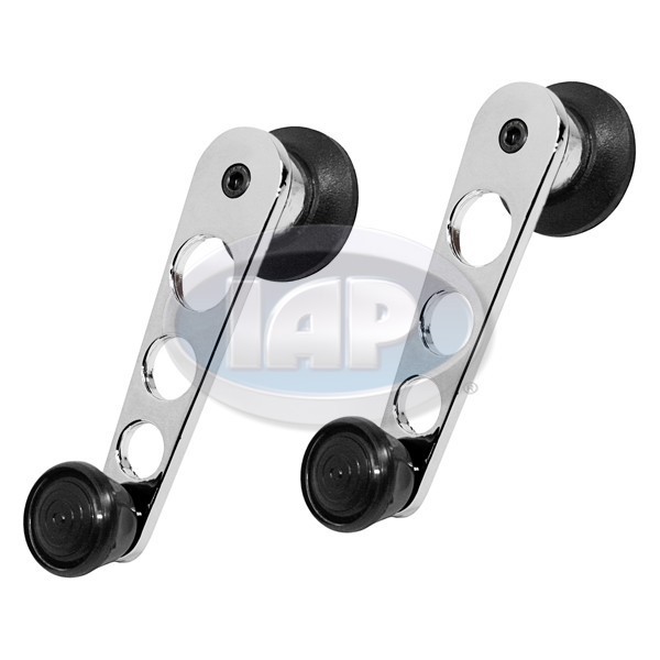 CHROME BILLET WINDOW CRANKS AND DOOR LOCK PULL KIT VW BUG BEETLE 1968-1979