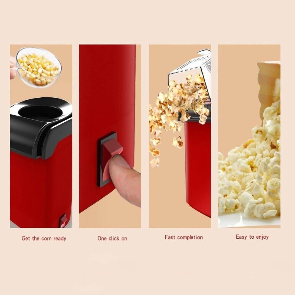 Popcorn Maker 1200W Mini Household Kitchen Electric ABS Popcorn Maker Machine