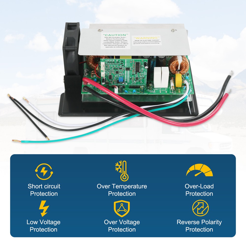 WF-8955-AD-MBA RV Power Converter 55 Amp DC Main Board Assembly for WF-8955