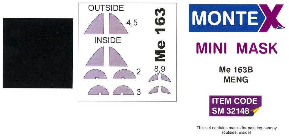 Montex 1/32 MESSERSCHMITT Me-163B KOMET PAINT MASK Meng Models