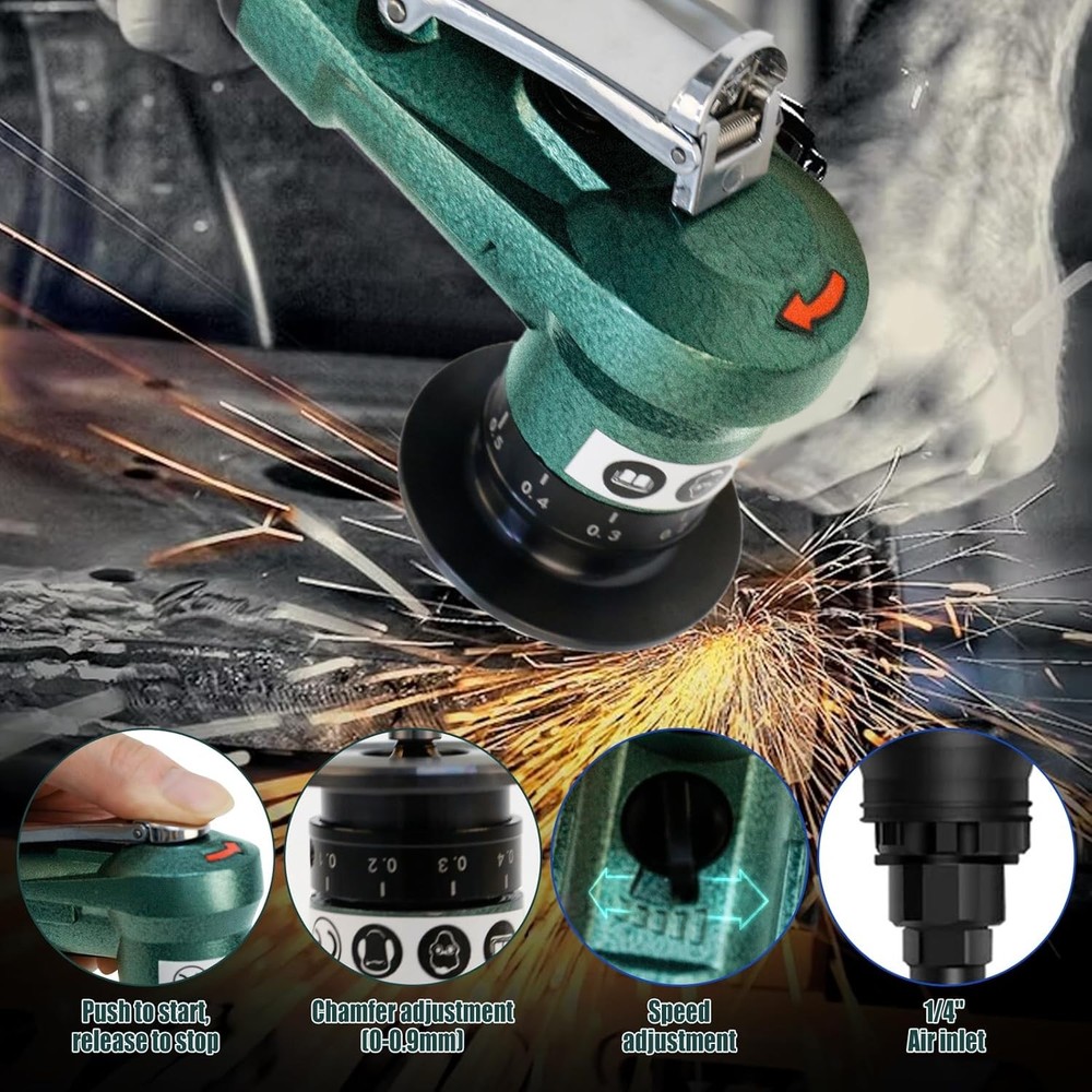 Aluminium Alloy Pneumatic Chamfering Tool Handheld, Pneumatic Deburring Tool,Min