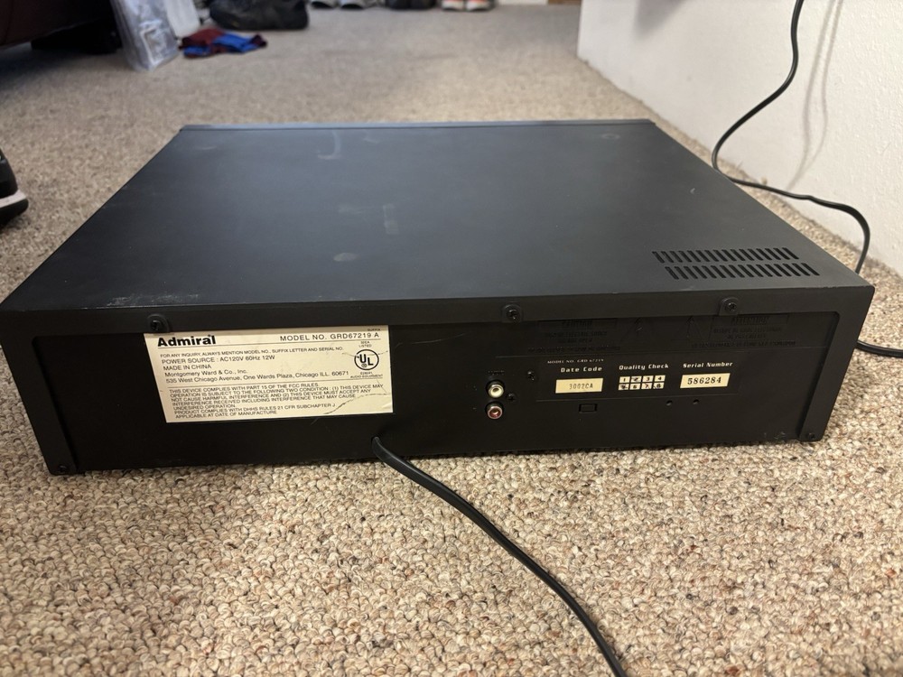 Admiral 5 Disc Changer CD Player Model GRD67219A | Tested | Fully Functional