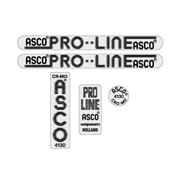 ASCO PRO LINE CR-MO decal set - on clear