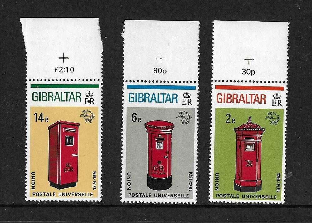 Gibraltar SC # 307-309 Pillar Boxes  . MNH
