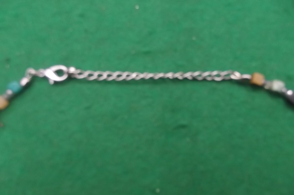 Handcrafted, Square & Round, Glass, Adjustable Beaded necklace.