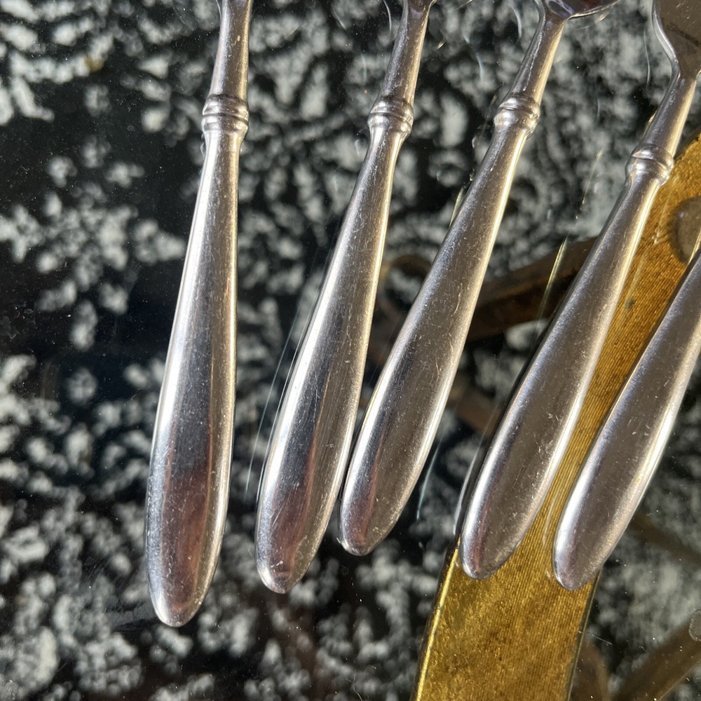 5 Hampton HSV124 Salad Forks & Teaspoons Stainless Steel Flatware