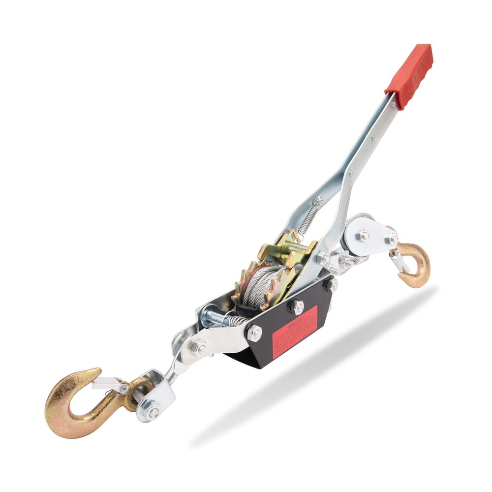 2-Ton Come Along Winch Power Puller, Heavy-Duty Dual Gear Hand Cable Puller T...