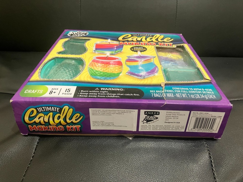 Ultimate Candle Making Kit Anker Art Create 3 Candles Ages 8+
