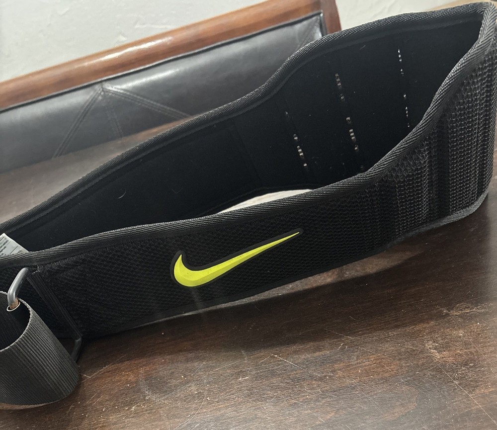 Nike Structured Weight Lifting Training Belt 2.0 Size XL Black Volt