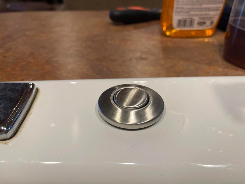 Stainless Steel Air Button - Garbage Disposal Upgrade