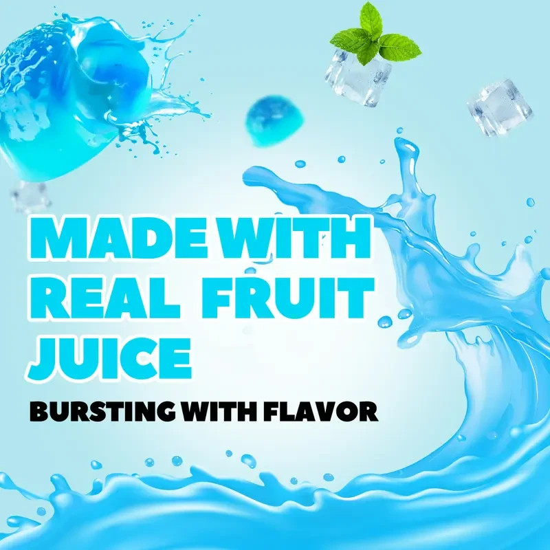 Candy Master Icy Burst Cherry Peelable Candy 2.65 oz* 6 Pack, HALAL Certified