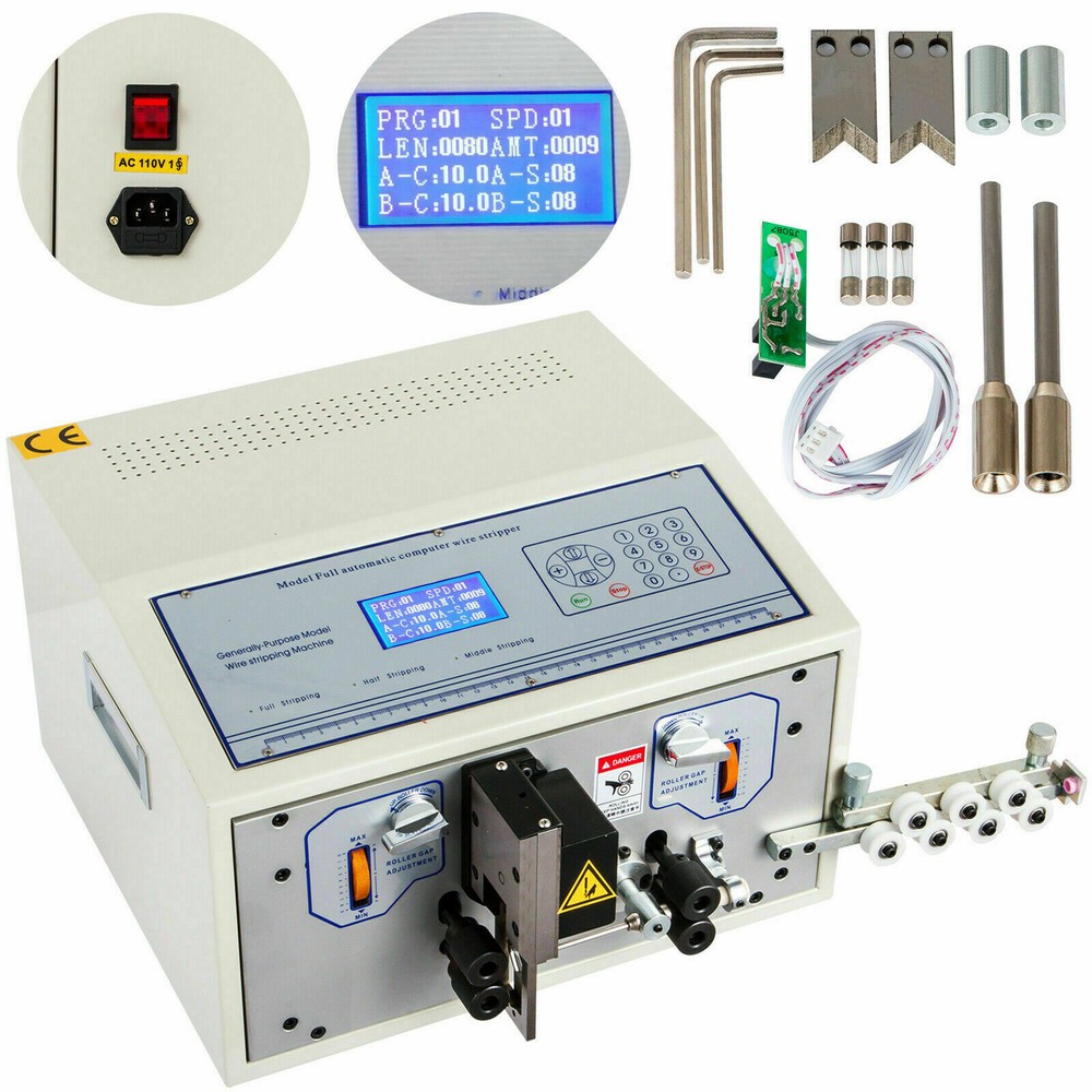 Automatic Computer Wire Stripping Cutting Peeling Machine Stripper 0.1-4.5mm² CE