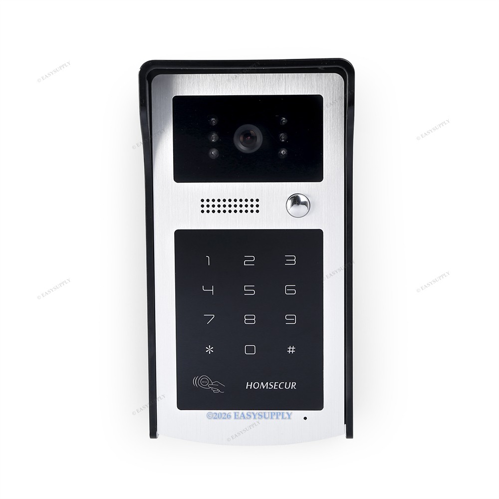 7" Wired Video Door Intercom System Electric Lock Supported for Home Security