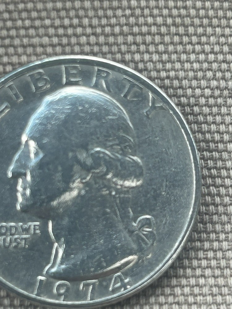1974 Washington Quarter No Mint Mark With Errors “In Cod We Trust”