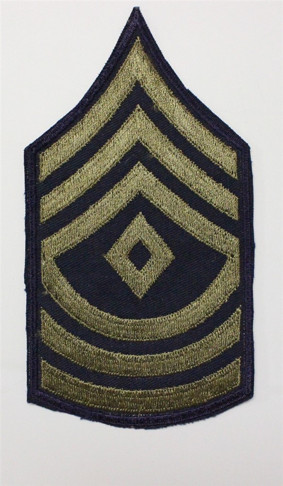 Army Chevron 2012: First Sergeant, single - 1950's embroidered on twill