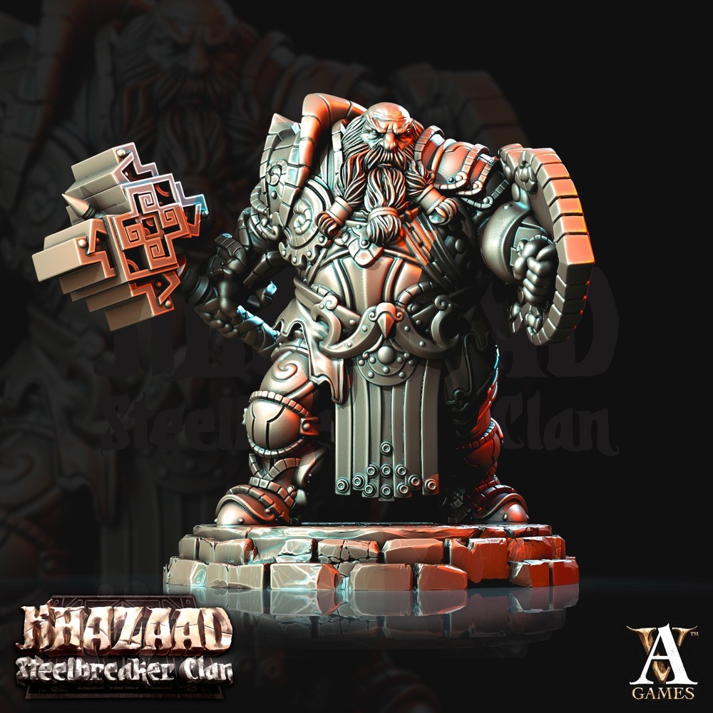 D&D Dwarf Warrior 02 Mini 32mm Scale Mini TTRPG
