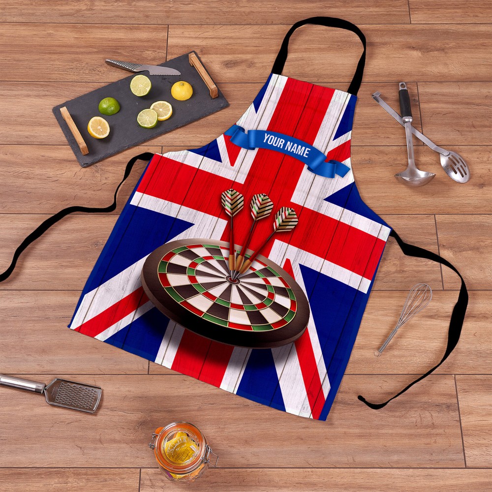 Personalised Union Jack Flag Darts - Splashproof - Novelty Apron