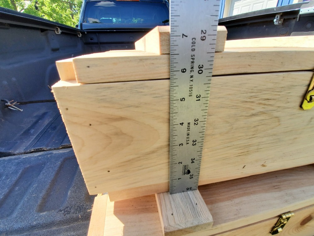 Plain Storage/Ammo Box With Rope Handle and Latching Hasp/Catch