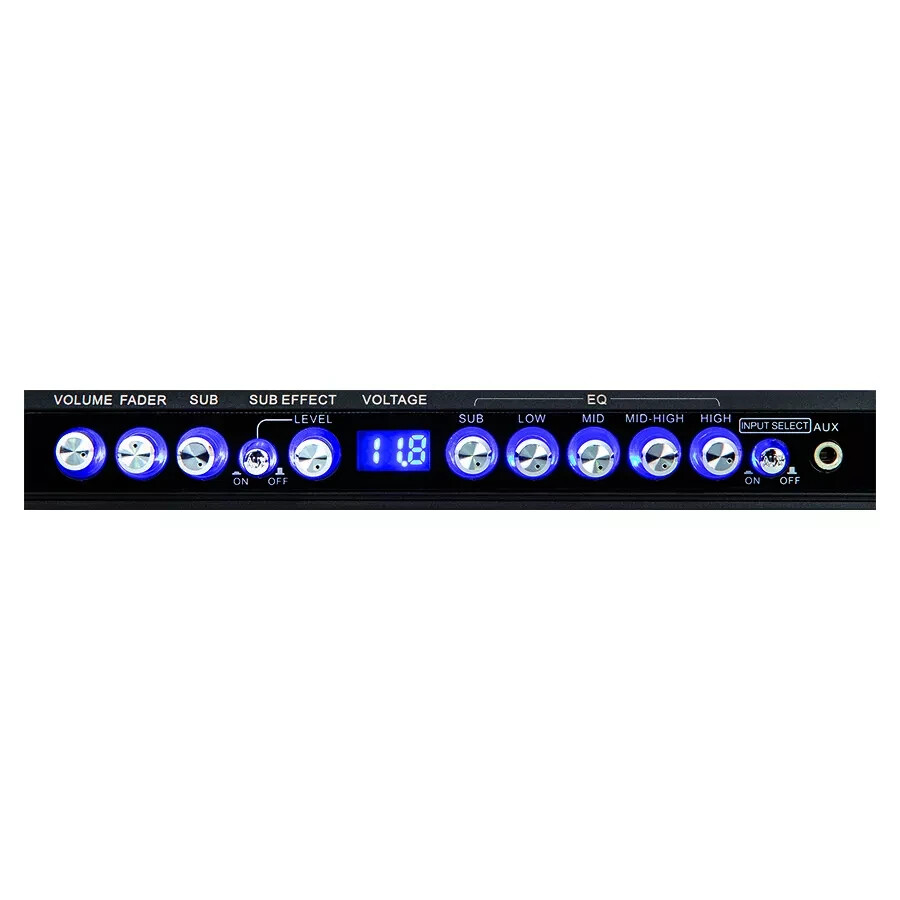 Power Acoustik PWM-5V Equalizer Sub Control EQ 8 Volt Line Driver Voltage Meter