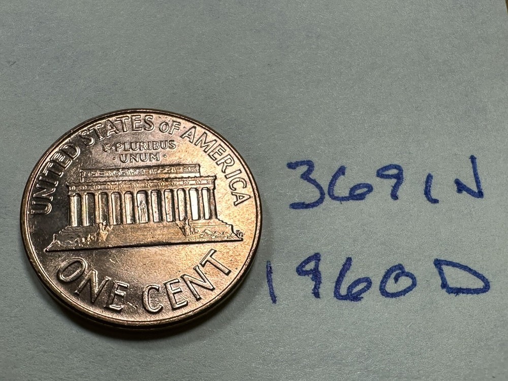 1960-D Lincoln Cent PENNY 1C 3691N