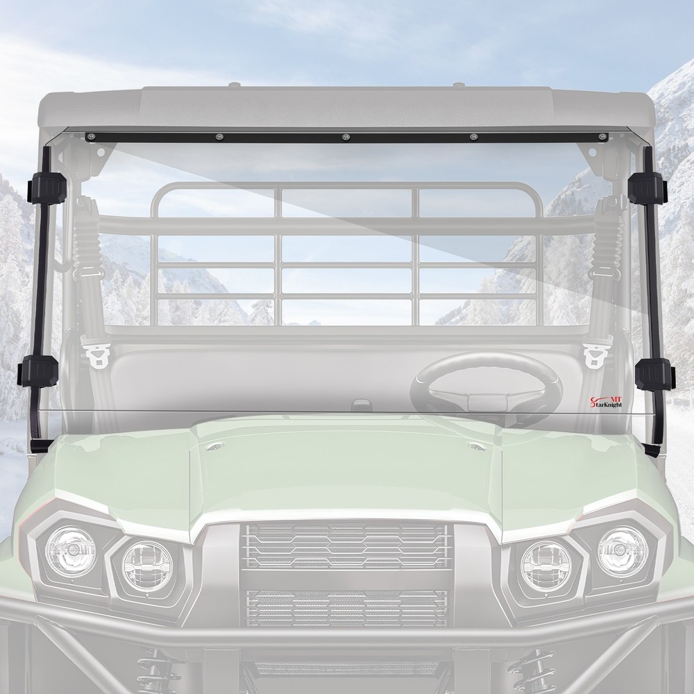 Front Windshield Windscreen Scratch Resistant for 2019-2026 Kawasaki Mule PRO-MX