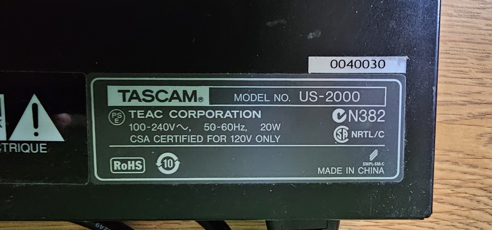 Tascam US-2000 Audio Interface