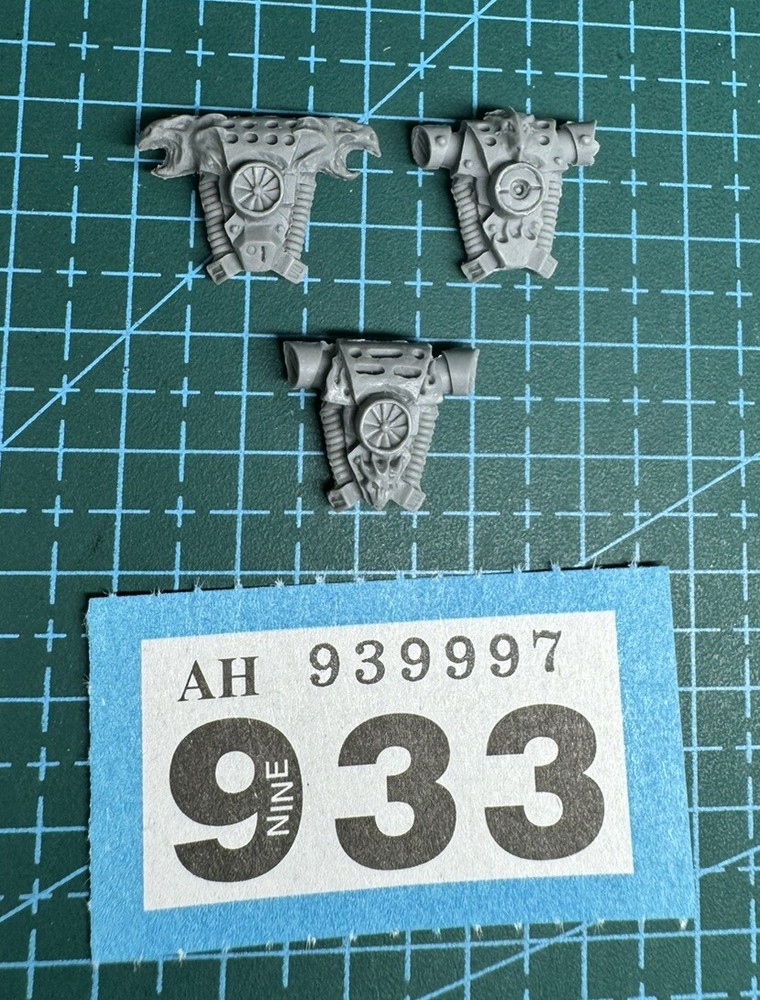 3 Resin Space Marine Backpack 40k Bits Horus Heresy Primaris OOP