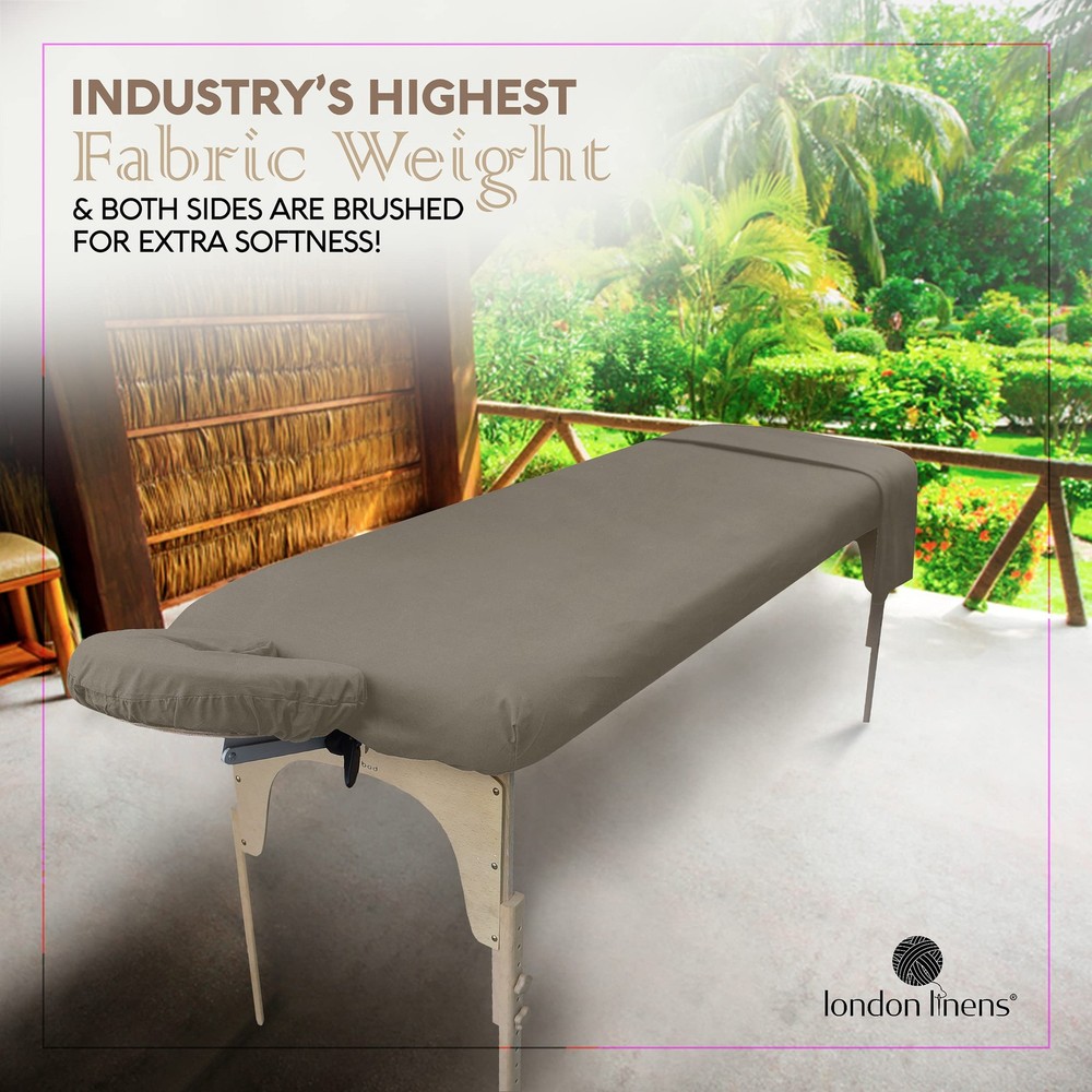 Soft Microfiber 3-Piece Massage Table Sheets - Super Lightweight, Stain and W...
