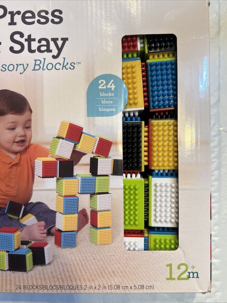 and Stay Stacking Blocks with Interlocking Design, 12-36 Months
