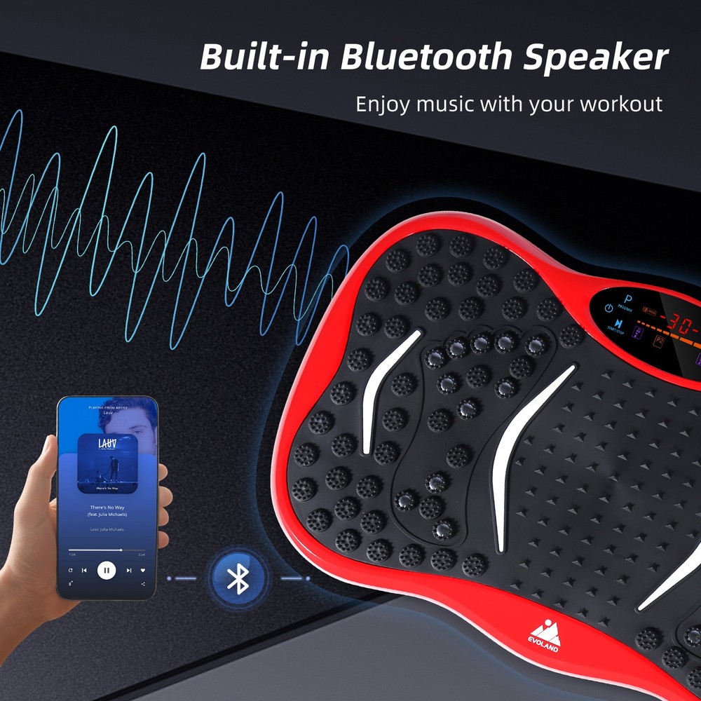 Vibration Plate Exercise 330LBS Whole Body Workout Vibrating Platform Bluetooth